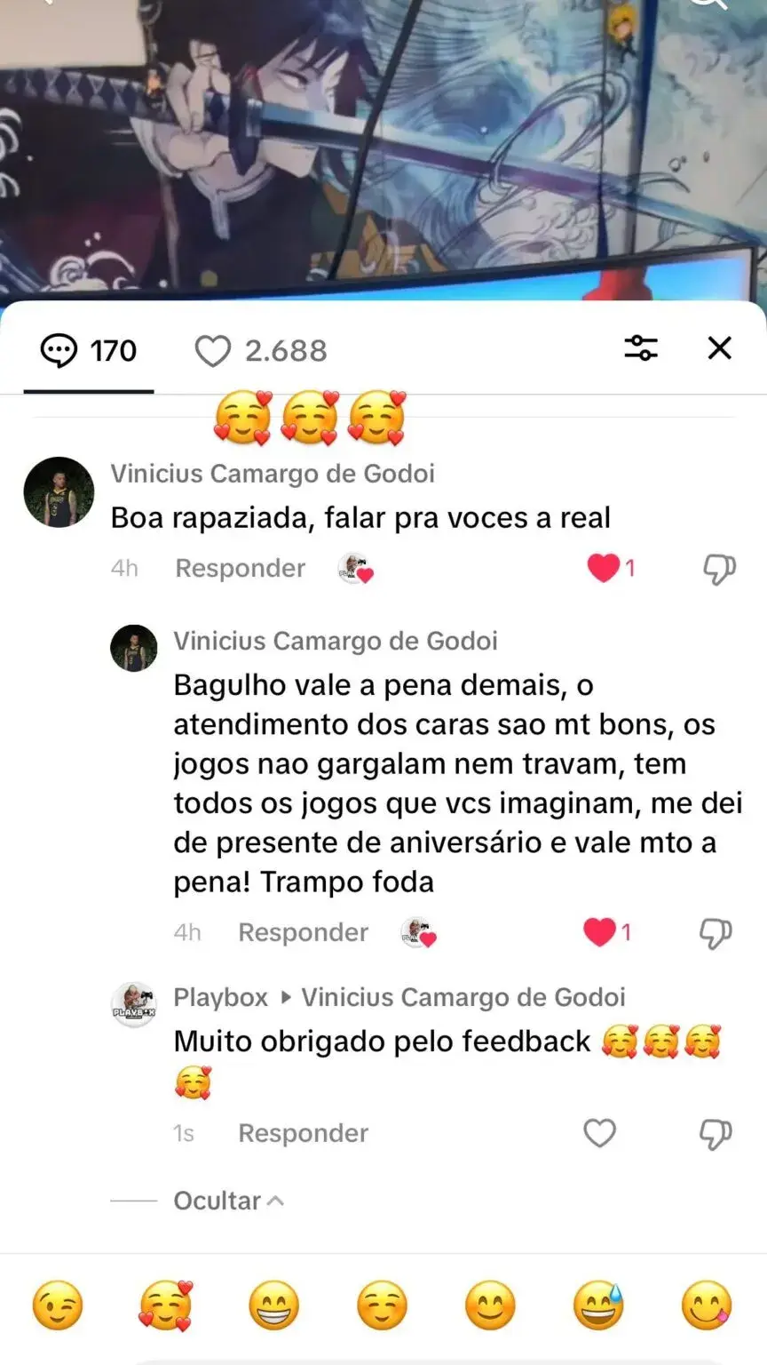 Playbox Oficial | Sua Máquina Do Tempo Gamer 32 Depoimento clientes | Playbox